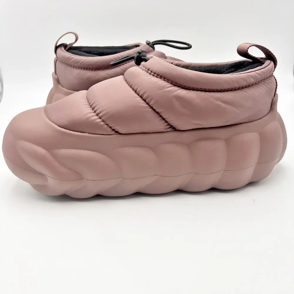 Crocs Womens Overpuff Shorty Booties Size 9 EU 39.5 Truffle Mauve NIB